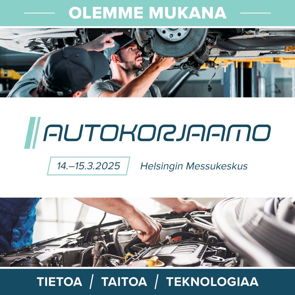 TULE MUKAAN! AUTOKORJAAMO 2025 14.-15.3. HELSINGIN MESSUKESKUS