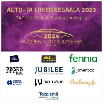 TECALEMIT ON AUTO- JA LIIKENNEGAALA 2023 -PÄÄYHTEISTYÖKUMPPANI