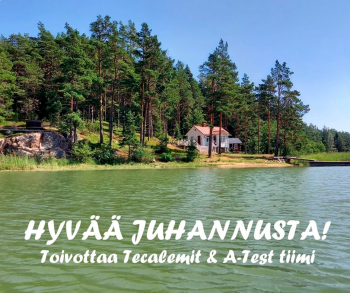 SULJEMME TÄNÄÄN KLO 14:00, HYVÄÄ JUHANNUSTA!