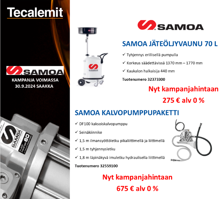 SAMOA KAMPANJALÖYTÖJÄ SYYSKUUN AJAN